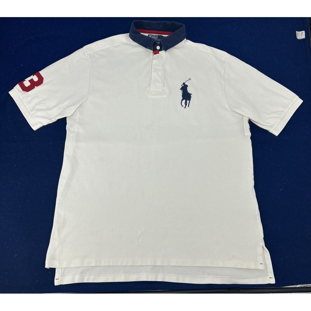 Polo Ralph Lauren Rugby Short‎ Men's XLT Tall White Polo Big Pony #3 Preppy